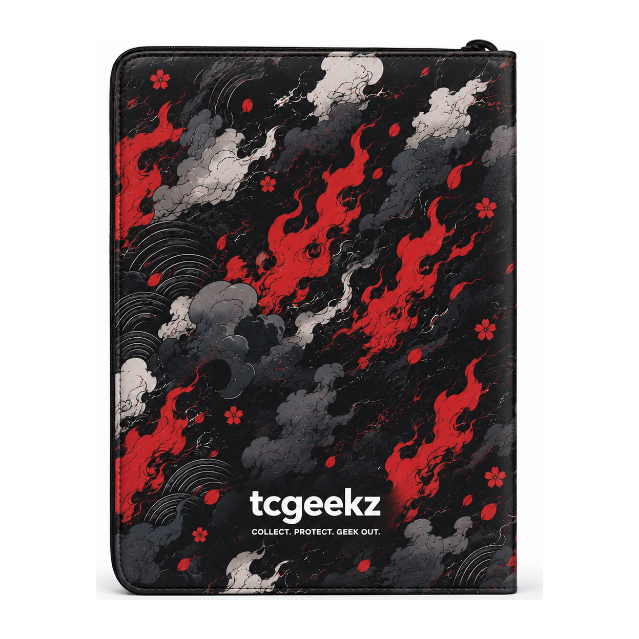 binder-back_3 TCGeekz Crimson Bloom Zip Binder - Image 1