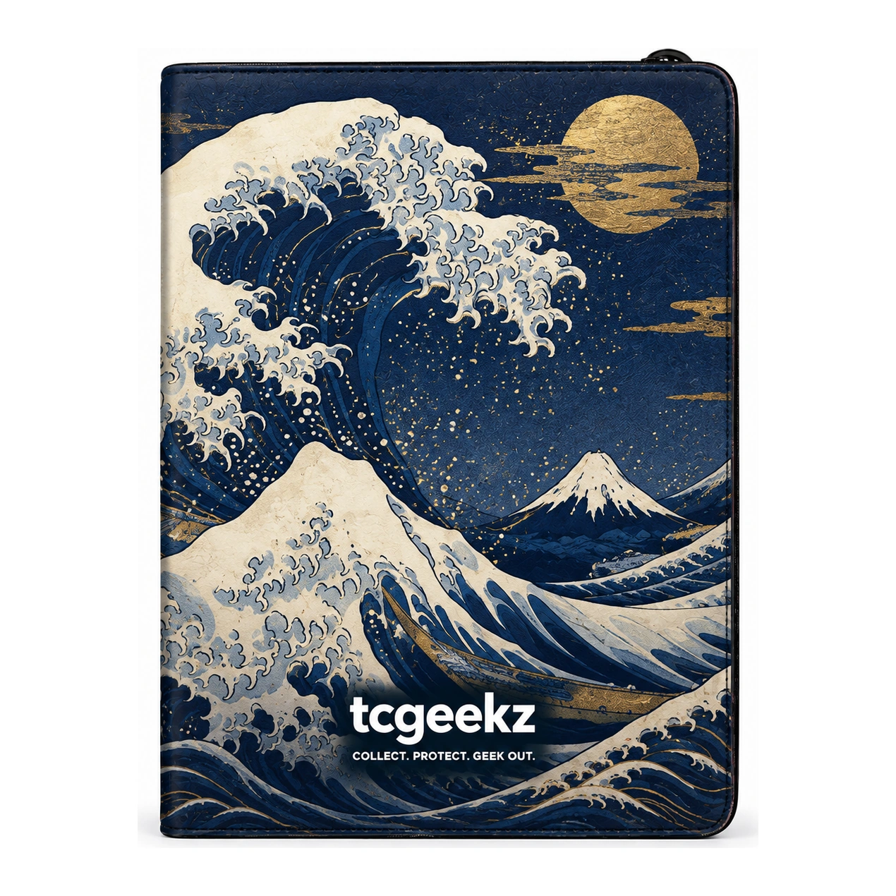 binder-front TCGeekz Great Wave Zip Binder - Image 1